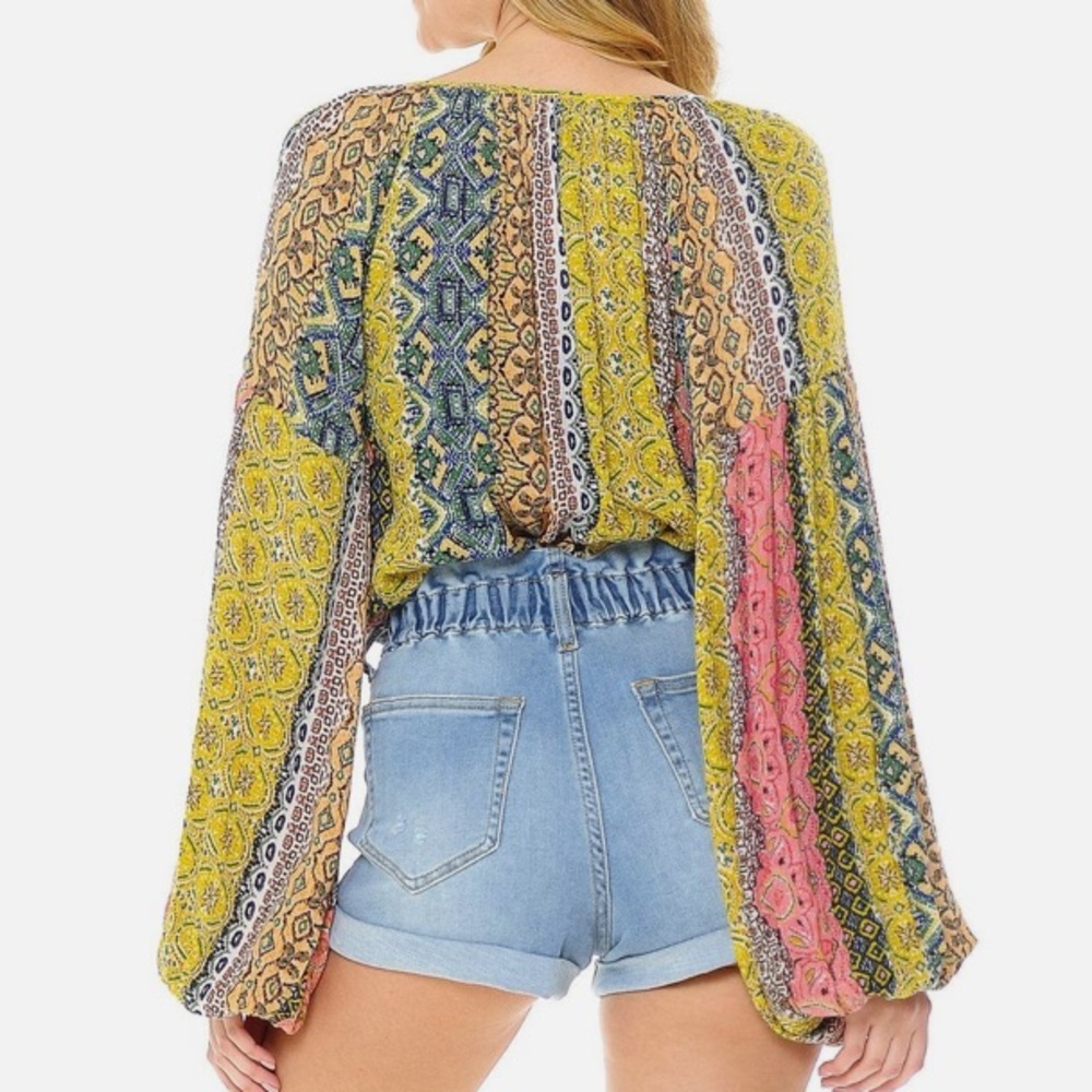 Lovestitch Multicolor Bohemian Blouse - Picture 3 of 15